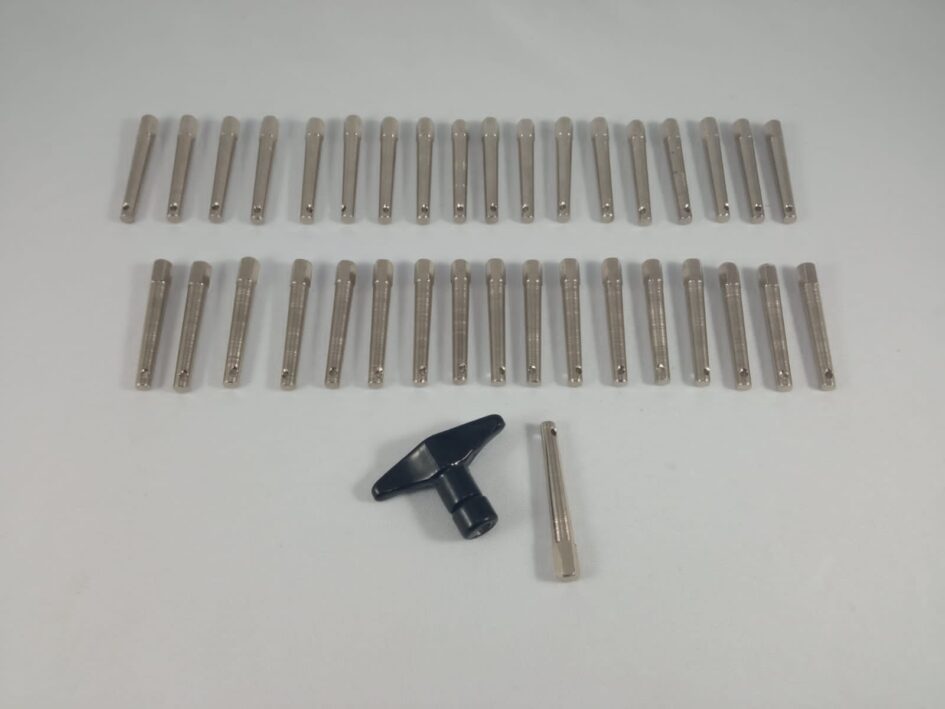 Clavijas para arpa con llave de afinacion 36 pzas